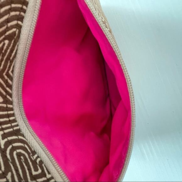 Vintage Dooney and Bourke canvas scribble letter pattern crossbody  pink lining - Picture 9 of 16